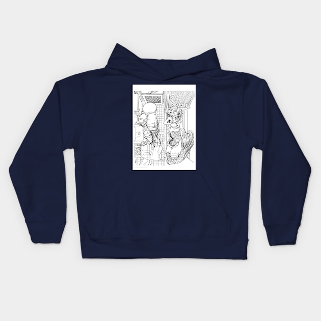 BATH TIME Kids Hoodie by drawmanley